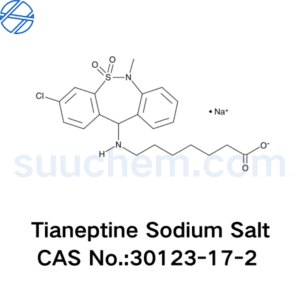 Tianeptine Sodium Salt structural formula (chemistry) which CAS No. is 30123-17-2