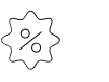 A discounted analog icon