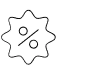 A discounted analog icon