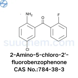 2-Amino-5-chloro-2'-fluorobenzophenone structural formula (chemistry) CAS No.784-38-3