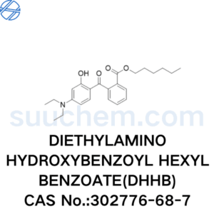 DIETHYLAMINO HYDROXYBENZOYL HEXYL BENZOATE(DHHB) structural formula (chemistry) CAS No.302776-68-7
