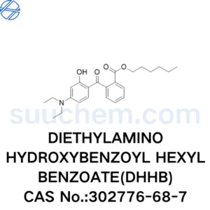 DIETHYLAMINO HYDROXYBENZOYL HEXYL BENZOATE(DHHB) structural formula (chemistry) CAS No.302776-68-7